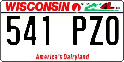 WI license plate 541PZO