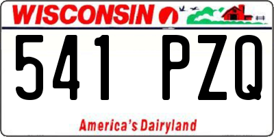 WI license plate 541PZQ