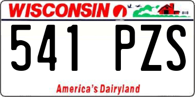 WI license plate 541PZS
