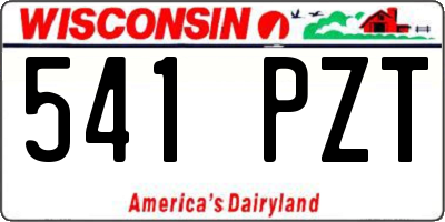 WI license plate 541PZT