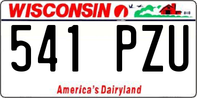 WI license plate 541PZU