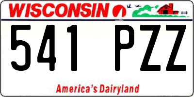 WI license plate 541PZZ
