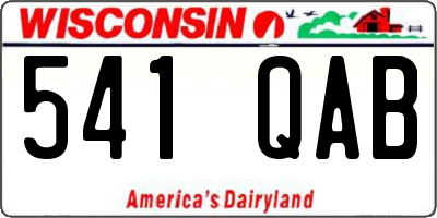 WI license plate 541QAB