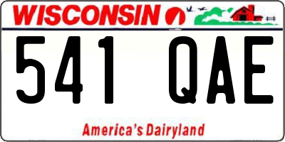 WI license plate 541QAE