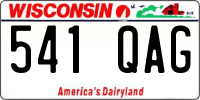 WI license plate 541QAG