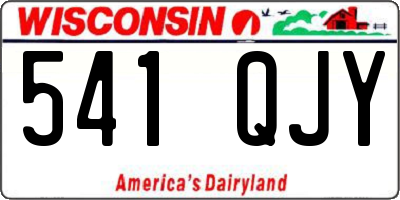 WI license plate 541QJY