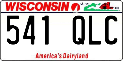 WI license plate 541QLC