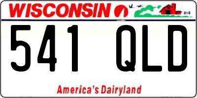 WI license plate 541QLD