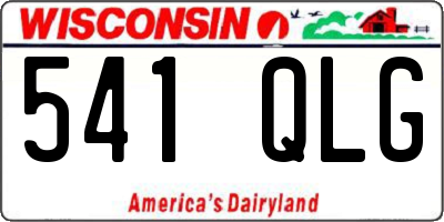 WI license plate 541QLG