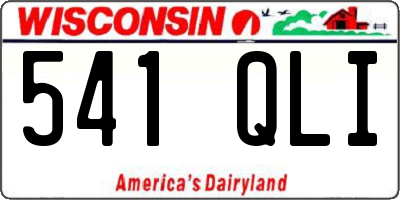 WI license plate 541QLI