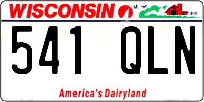 WI license plate 541QLN