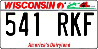 WI license plate 541RKF