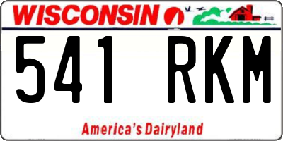 WI license plate 541RKM