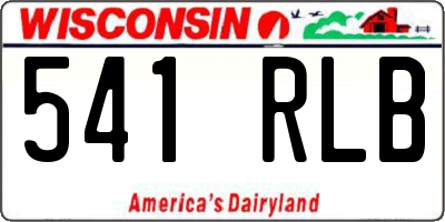 WI license plate 541RLB
