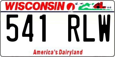 WI license plate 541RLW