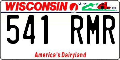 WI license plate 541RMR