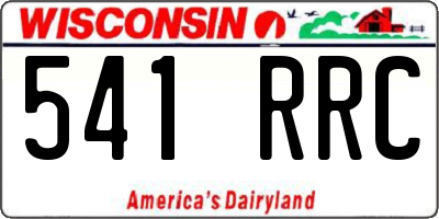 WI license plate 541RRC