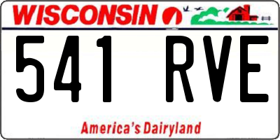 WI license plate 541RVE
