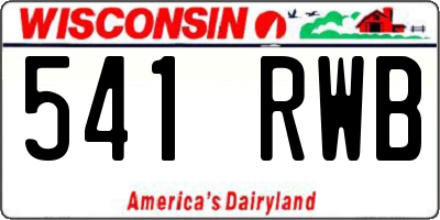 WI license plate 541RWB