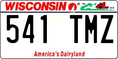 WI license plate 541TMZ