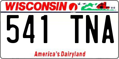 WI license plate 541TNA