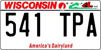WI license plate 541TPA