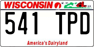 WI license plate 541TPD
