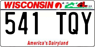 WI license plate 541TQY