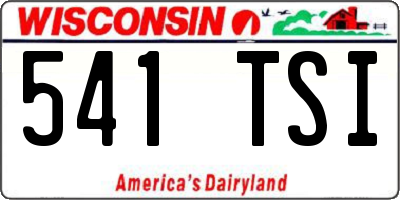 WI license plate 541TSI