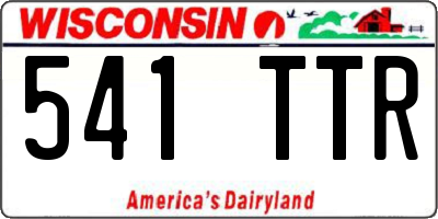 WI license plate 541TTR