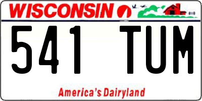 WI license plate 541TUM