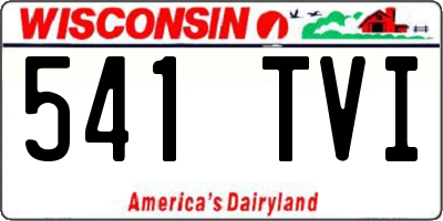 WI license plate 541TVI
