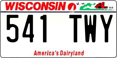 WI license plate 541TWY