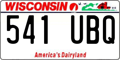 WI license plate 541UBQ