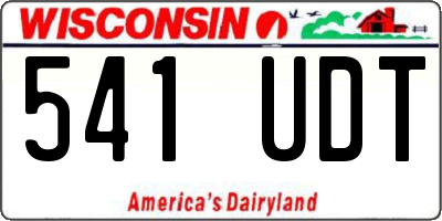 WI license plate 541UDT