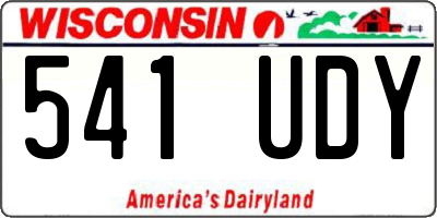 WI license plate 541UDY