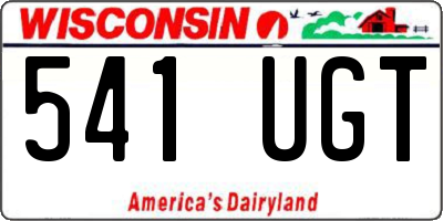 WI license plate 541UGT
