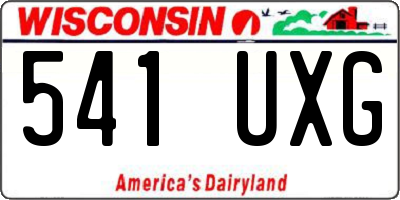 WI license plate 541UXG