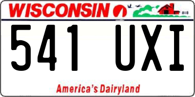 WI license plate 541UXI