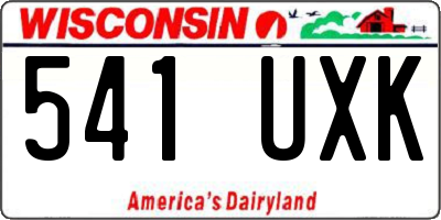 WI license plate 541UXK