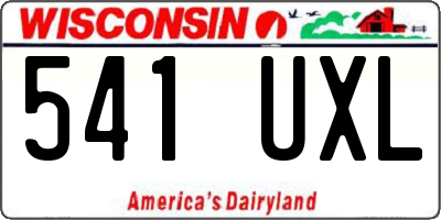 WI license plate 541UXL