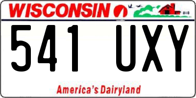 WI license plate 541UXY