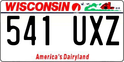 WI license plate 541UXZ
