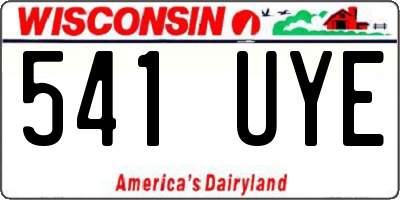 WI license plate 541UYE
