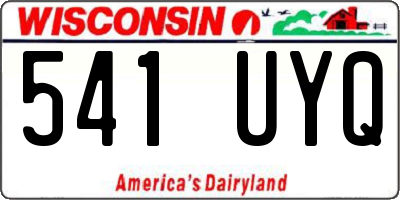 WI license plate 541UYQ