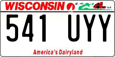 WI license plate 541UYY