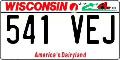 WI license plate 541VEJ