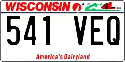 WI license plate 541VEQ