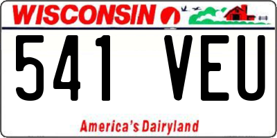 WI license plate 541VEU