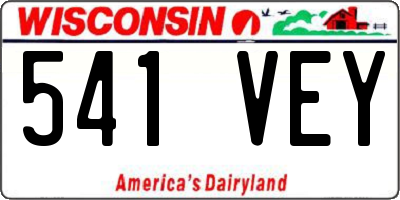WI license plate 541VEY